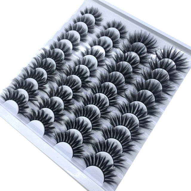 20 pairs natural false eyelashes fake lashes long makeup 3d mink eyelashes eyelash extension mink eyelashes