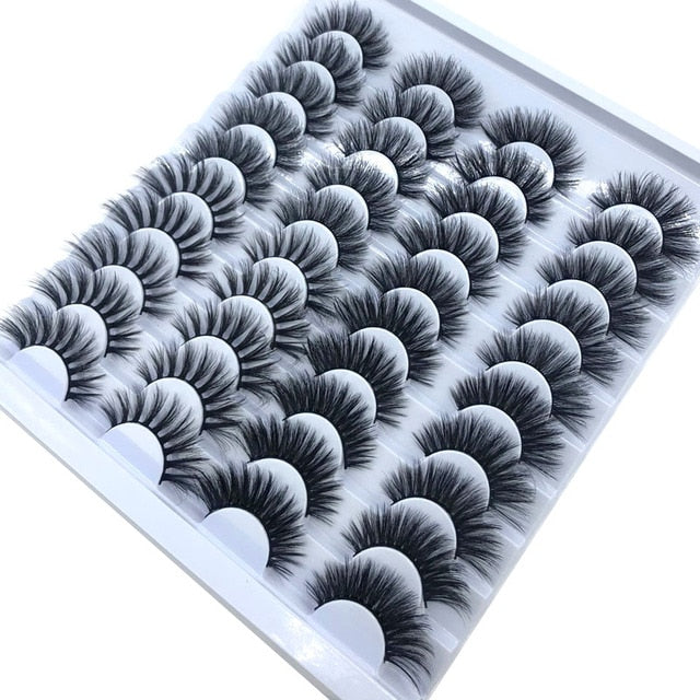 20 pairs natural false eyelashes fake lashes long makeup 3d mink eyelashes eyelash extension mink eyelashes