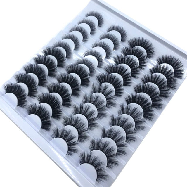 20 pairs natural false eyelashes fake lashes long makeup 3d mink eyelashes eyelash extension mink eyelashes