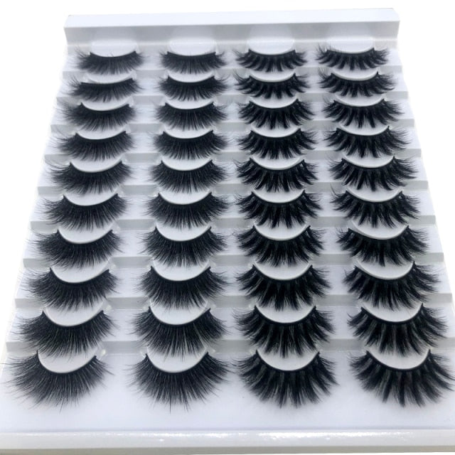 20 pairs natural false eyelashes fake lashes long makeup 3d mink eyelashes eyelash extension mink eyelashes