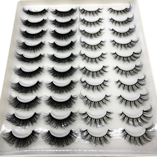 20 pairs natural false eyelashes fake lashes long makeup 3d mink eyelashes eyelash extension mink eyelashes