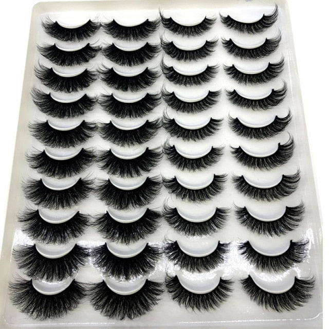 20 pairs natural false eyelashes fake lashes long makeup 3d mink eyelashes eyelash extension mink eyelashes