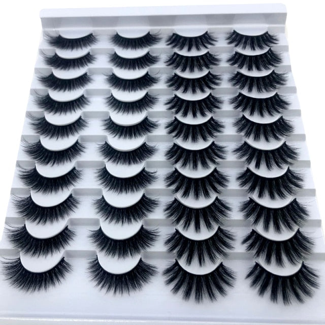 20 pairs natural false eyelashes fake lashes long makeup 3d mink eyelashes eyelash extension mink eyelashes