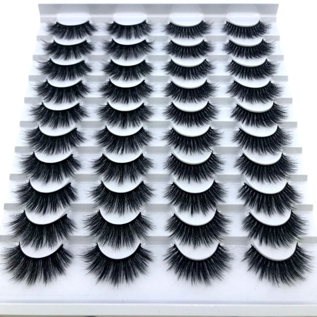 20 pairs natural false eyelashes fake lashes long makeup 3d mink eyelashes eyelash extension mink eyelashes