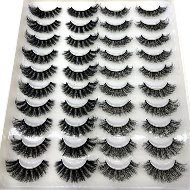 20 pairs natural false eyelashes fake lashes long makeup 3d mink eyelashes eyelash extension mink eyelashes