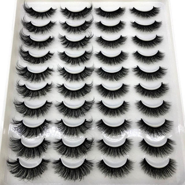 20 pairs natural false eyelashes fake lashes long makeup 3d mink eyelashes eyelash extension mink eyelashes