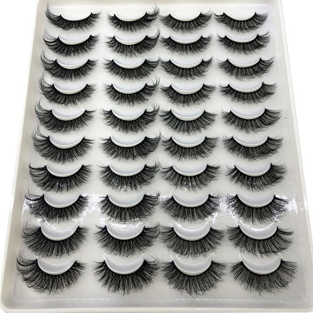 20 pairs natural false eyelashes fake lashes long makeup 3d mink eyelashes eyelash extension mink eyelashes