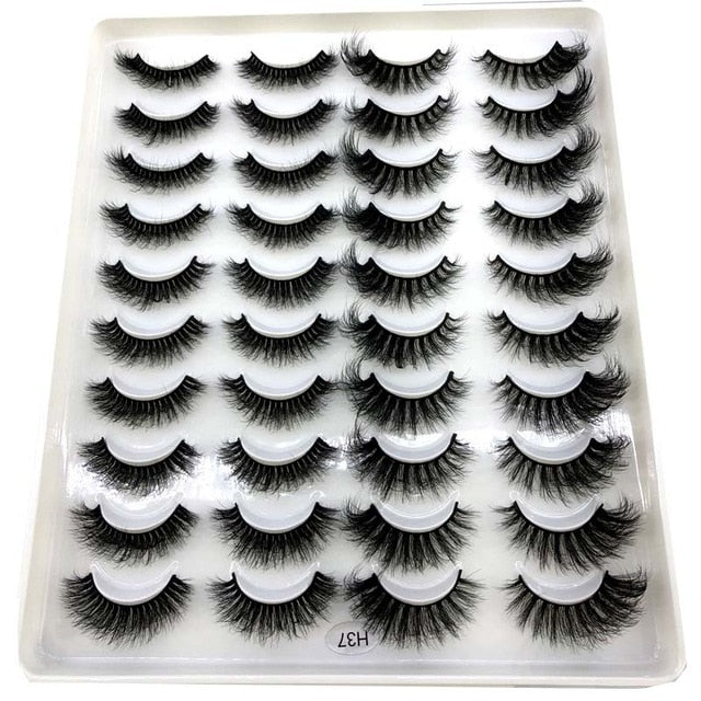 20 pairs natural false eyelashes fake lashes long makeup 3d mink eyelashes eyelash