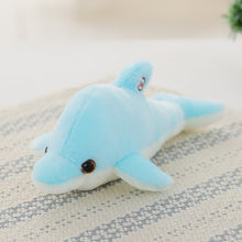 Load image into Gallery viewer, 32cm Creative Luminous Plush Dolphin Doll Glowing Pillow, Colorful LED Light  Animal Toys Kids Children&#39;s Gift YYT220
