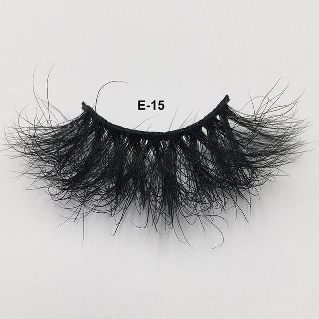 1 Pair 25 mm Mink Eyelashes Fluffy Lashes Dramatic Messy Long False Eyelashes Makeup 25mm 3d Mink Lashes