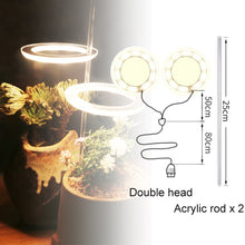 Load image into Gallery viewer, Angel Three Ring Grow Light DC5V USB Phytolamp For Plants Led Full Spectrum Lamp For Indoor Plant Seedlings Home Flower Succulet
