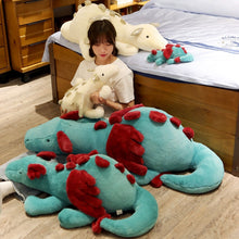 Load image into Gallery viewer, Fluffy Hair Blue Pterosauria Dragon plush Toy Stuffed evil Red Fly Wings Fire Dragon Plushies Doll toys for Children boy
