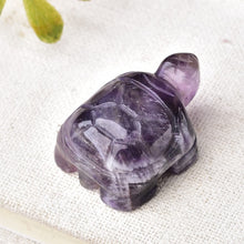 Load image into Gallery viewer, 1PC Natural Crystal Rose Quartz Tortoise Amethyst Opal Animals Healing Stone Home Decor Fish Tank Crafts Small Decoration
