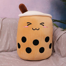 Load image into Gallery viewer, real-life bubble tea plush toy stuffed food milk tea soft doll boba fruit tea cup pillow cushion kids toys birthday gift
