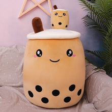 Load image into Gallery viewer, real-life bubble tea plush toy stuffed food milk tea soft doll boba fruit tea cup pillow cushion kids toys birthday gift
