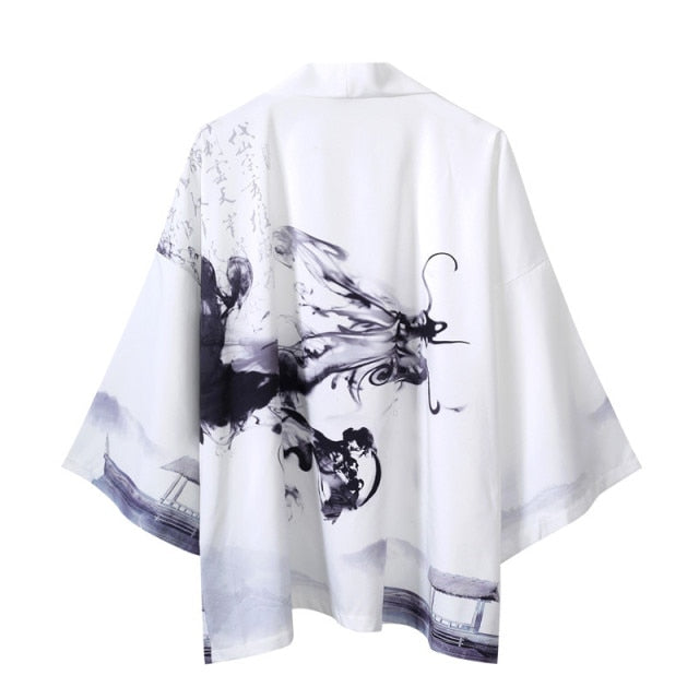 Traditional Haori Kimono Japanese Style Samurai Clothing кимоно японский стиль Male Female High-quality Daily Street Lounge