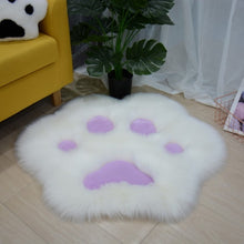 Load image into Gallery viewer, Cute Cat Paw Pattern Soft Plush Carpet Home Sofa Coffee Table Floor Mat Bedroom Bedside Decorative Carpet
