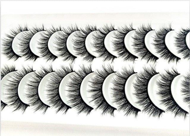 10 Pairs Natural False Eyelashes Fake Lashes Long Makeup 3d Mink extension