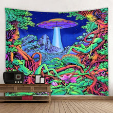 Load image into Gallery viewer, Hippie Tapestry Trippy Mushroom Psychedelic Background Cloth Background Wall Decoration Cloth Tapestry Home Art Deco Mural Tapes
