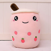 Load image into Gallery viewer, real-life bubble tea plush toy stuffed food milk tea soft doll boba fruit tea cup pillow cushion kids toys birthday gift
