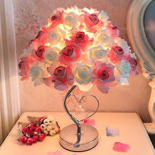Load image into Gallery viewer, European Table Lamp Rose Flower LED Night Light Bedside Lamp Home Wedding Party Decor Atmosphere Night Light Sleep Lighting
