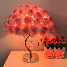 Load image into Gallery viewer, European Table Lamp Rose Flower LED Night Light Bedside Lamp Home Wedding Party Decor Atmosphere Night Light Sleep Lighting
