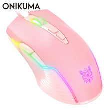 Load image into Gallery viewer, 6400 DPI Wired Gaming Mouse Breathing LED Optical USB 7 Buttons Gamer Computer Pink Mice for Laptop PC Desktop
