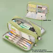 Load image into Gallery viewer, Angoo Double Sided Pen Bag Pencil Case Special Macaron Color Dual Canvas Pocket Storage Bag Pouch Stationery School Travel A6899
