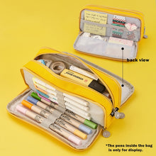 Load image into Gallery viewer, Angoo Double Sided Pen Bag Pencil Case Special Macaron Color Dual Canvas Pocket Storage Bag Pouch Stationery School Travel A6899
