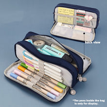 Load image into Gallery viewer, Angoo Double Sided Pen Bag Pencil Case Special Macaron Color Dual Canvas Pocket Storage Bag Pouch Stationery School Travel A6899
