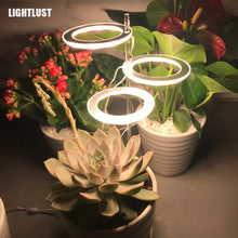 Load image into Gallery viewer, Angel Three Ring Grow Light DC5V USB Phytolamp For Plants Led Full Spectrum Lamp For Indoor Plant Seedlings Home Flower Succulet
