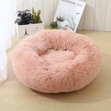 Load image into Gallery viewer, Round Cat Bed Dogs Bed House Kennel Pet Mats Soft Long Plush Mat Pet Warm Basket Cushion Cats House Sofa Machine Wash Kennel
