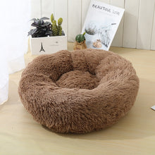 Load image into Gallery viewer, Round Cat Bed Dogs Bed House Kennel Pet Mats Soft Long Plush Mat Pet Warm Basket Cushion Cats House Sofa Machine Wash Kennel
