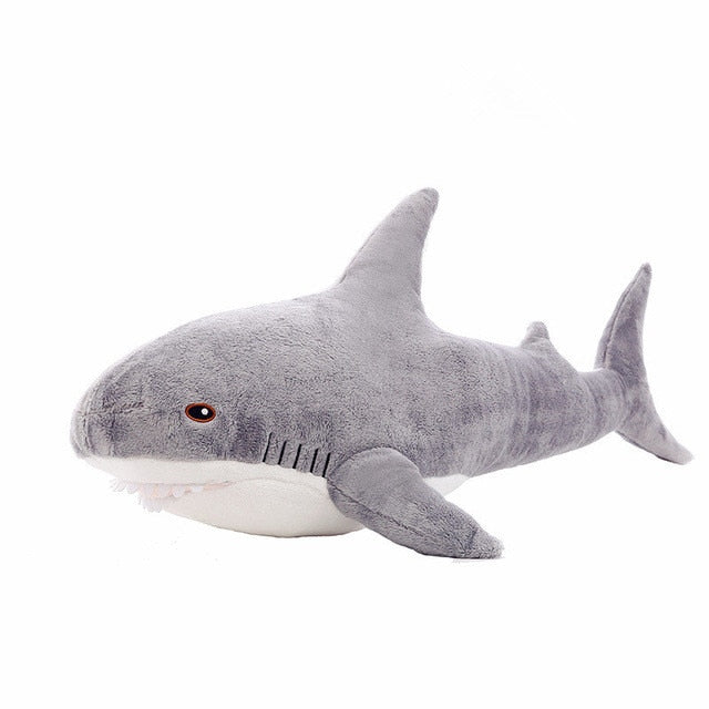 Hot 140cm Giant Shark Plush Toy Soft Stuffed Speelgoed Animal Reading Pillow for Birthday Gifts Cushion Doll Gift For Children