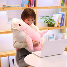 Load image into Gallery viewer, Hot 140cm Giant Shark Plush Toy Soft Stuffed Speelgoed Animal Reading Pillow for Birthday Gifts Cushion Doll Gift For Children
