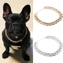 Load image into Gallery viewer, Small Dog Snack Chain Teddy French Bulldog Necklace Silvery/Golden Pet Accessories Dogs Collar

