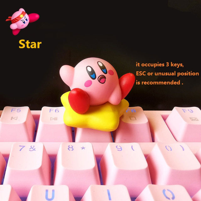 Anime Kawaii Video game Keycap Cute Pink Lovely Cartoon Personality Stereo Key Cap Mechanical Keyboard Cap PBT Transparent Single Gaming Key Caps