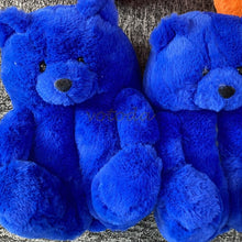 Load image into Gallery viewer, Women Teddy Bear Plush Slippers Cartoon Cute Bear House Slipper Winter Warm Furry Faux Fur Slides Woman Furry Flip Flop Shoes
