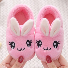 Load image into Gallery viewer, Baby Girls Cotton Slippers New Winter Children&#39;s Cute Bunny Rabbit Plush Slippers Boys Home Indoor Shoes Furry Kids Slippers
