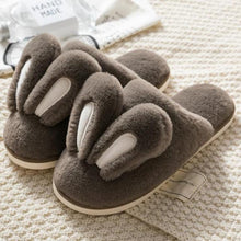 Load image into Gallery viewer, Fashion Women Slippers Winter Warm Fur Shoes Men Couples Cute Rabbit Ears Soft Sole Home Indoor Ladies Plush Slides Zapatillas
