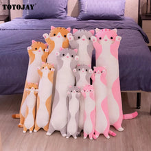 Load image into Gallery viewer, Cute Soft Long Cat Boyfriend Pillow Plush Toys Stuffed Pause Office Nap Sleep Pillow Cushion Gift Doll for Kids Girls 45-105CM
