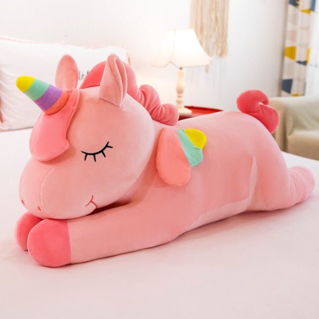 Creative Plush Toys Large Lying Unicorn Doll Comfortable Pillow Children's Gift Kawaii Decompression Peluche For Child Birthday