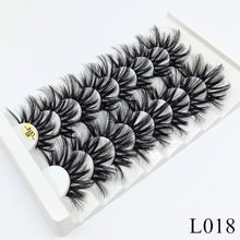 Load image into Gallery viewer, 8 pairs of 25mm mink eyelashes 3D dramatic false eyelashes handmade fluffy eyelashes natural long 25mm eyelash extension
