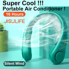 Load image into Gallery viewer, JISULIFE Mini Neck Fan Portable Bladeless USB Rechargeable Mute Sports Fans for  Outdoor Ventilador Portatil Abanicos Cooling

