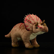 Load image into Gallery viewer, Lifelike Triceratops Dinosaur Plush Toy Real Life Dragon Stuffed Animal Soft Toys Christmas Birthday Gifts For Kids
