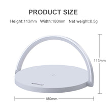 Load image into Gallery viewer, 10W Qi Fast Wireless Charger Table Lamp For iPhone X XR XS Mobile Phone Charging Holder Night Light Pad Phone Stand Desk Lamp
