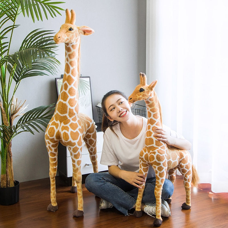 High Quality 120cm Simulation Kawaii Giraffe Plush Toys Stuffed Animals Dolls Soft Kids Children Baby Birthday Gift Room Decor