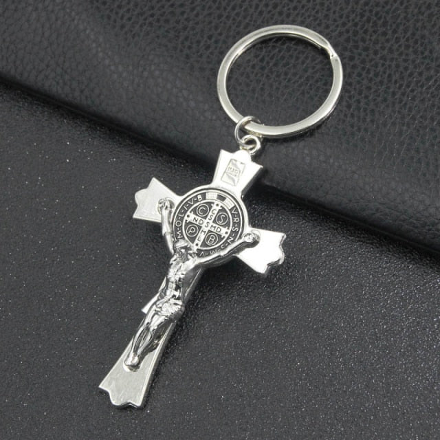 Jesus Cross Keychains Christian Religion Key Chains Fashion Jewelry Accessories Gift 2021 Bag Charm Car Keyring For Men Women