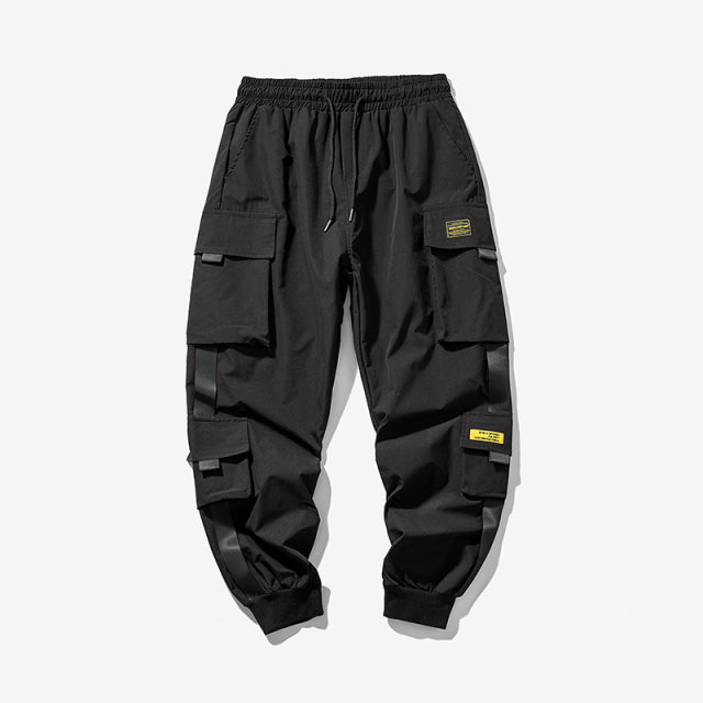 Streetwear Black Mens Harem Joggers Pants Men Cargo Pants Hip Hop Casual Pockets Sweatpants Male Oversized Fashion Trousers