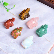 Load image into Gallery viewer, 1PC Natural Crystal Rose Quartz Tortoise Amethyst Opal Animals Healing Stone Home Decor Fish Tank Crafts Small Decoration
